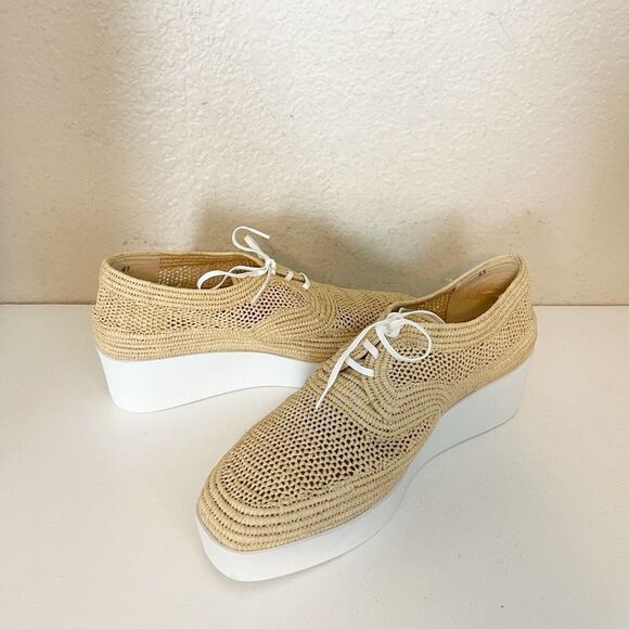 Robert Clergerie Lisa Raffia Platform Derby’s Oxfords 41. New in box. - Picture 10 of 13